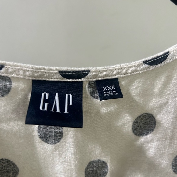 Gap linen blend polka dot mini dress XXS - Picture 3 of 5
